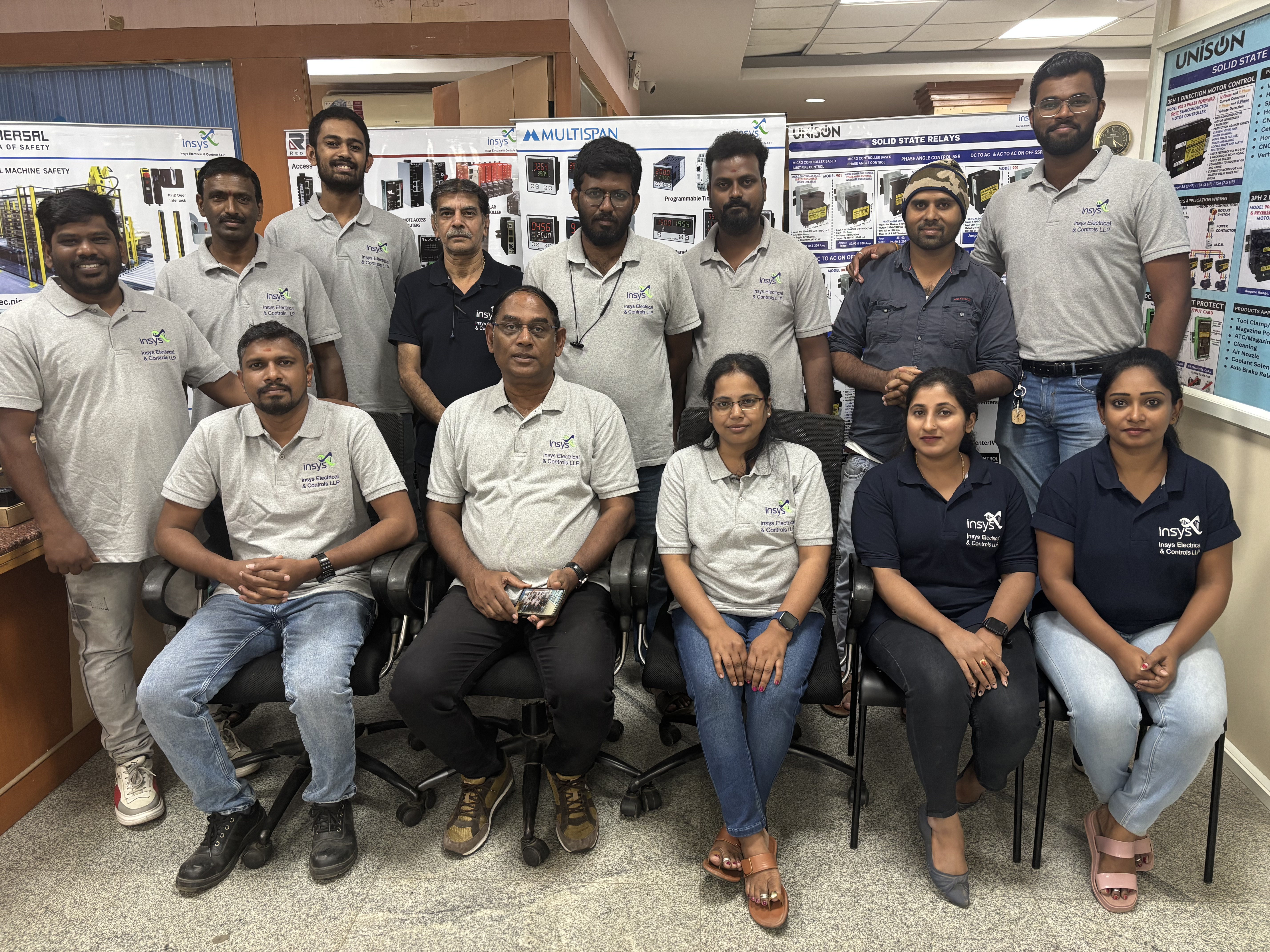 The INSYS Electrical & Controls Pvt Ltd team at the Peenya office, Bengaluru